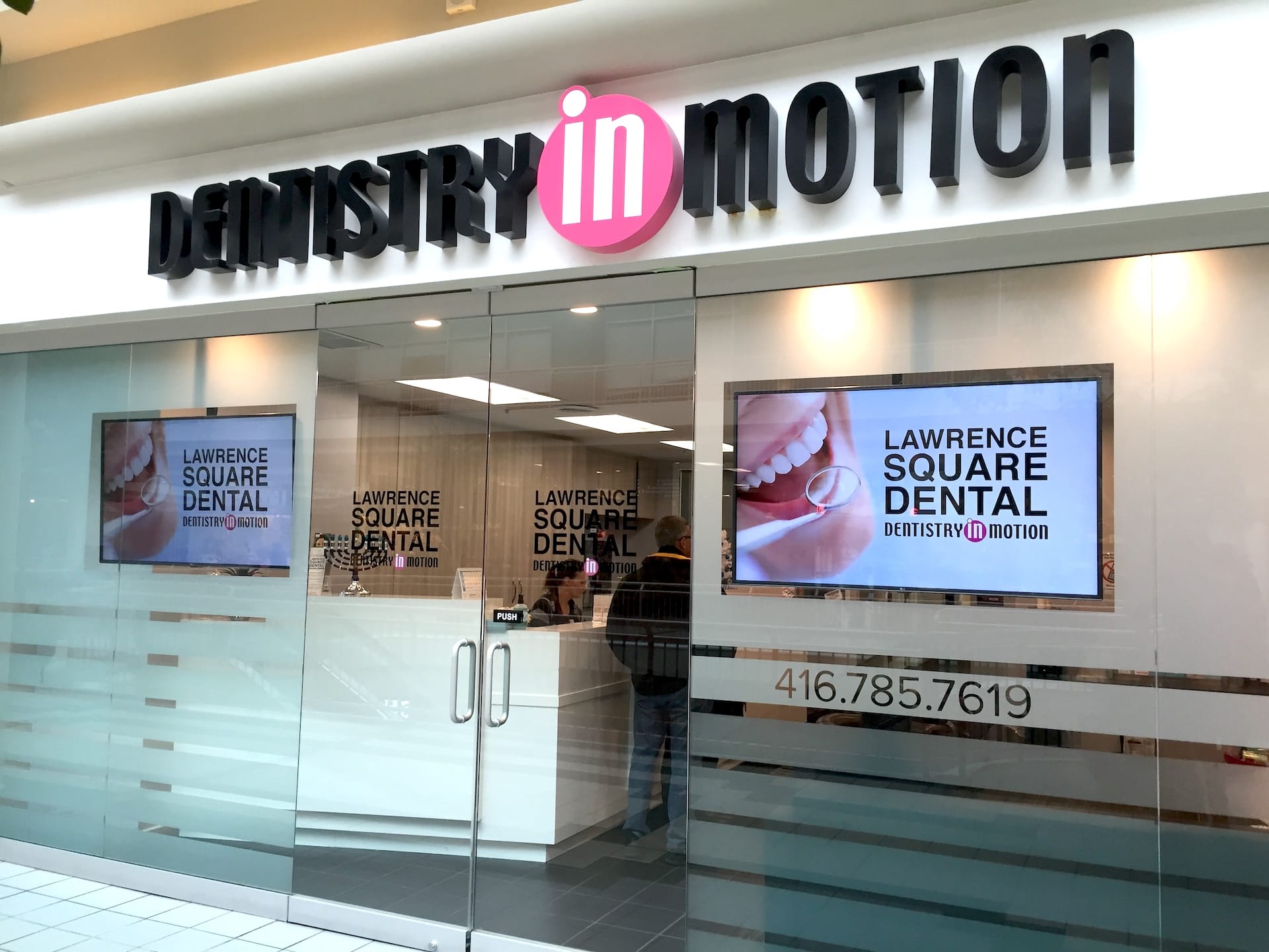 Dentist practice digital signage