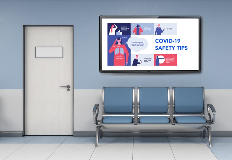 Download free coronavirus digital signage templates to display on the screens in your network
