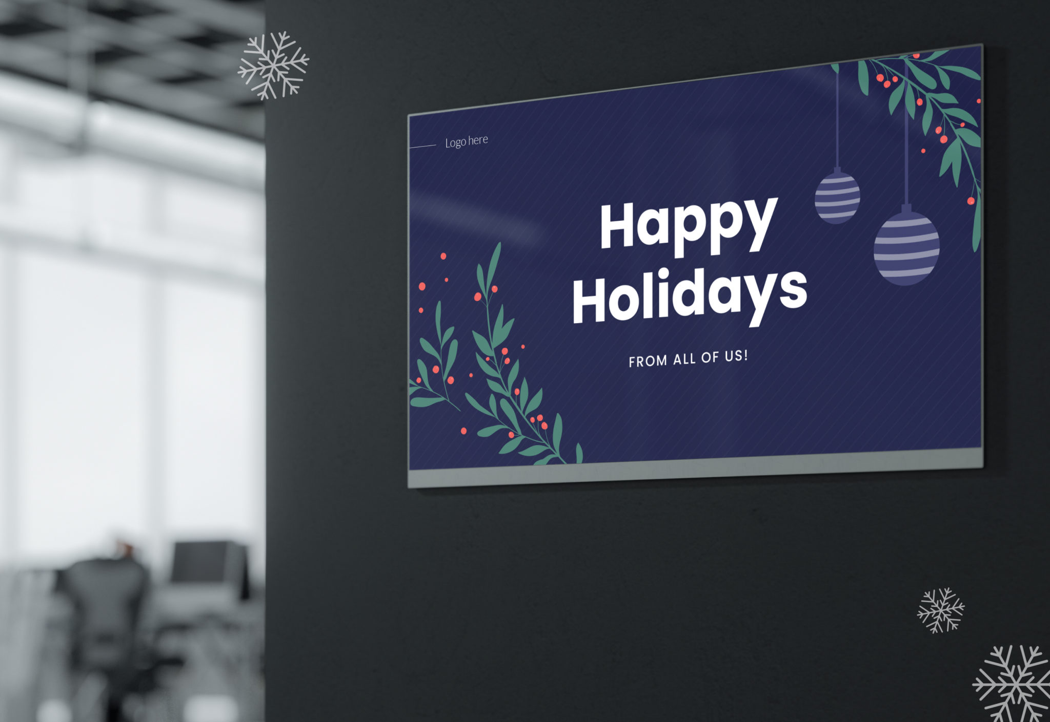 Free Holiday Digital Signage Templates: PSD, AI, PPT | Screenfluence